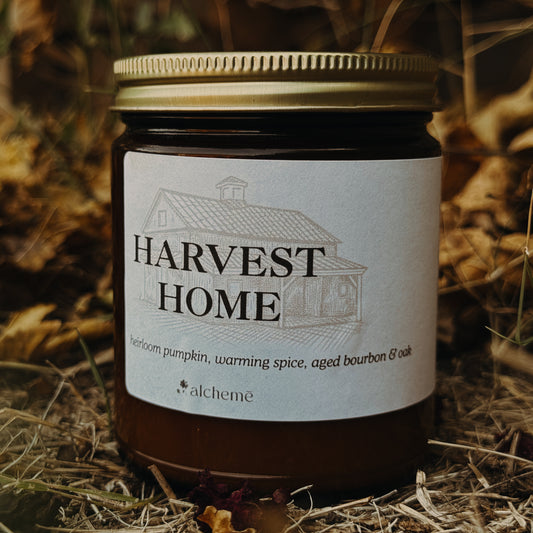 Harvest Home Candle | Bourbon, Oak & Pumpkin Spice | Non-Toxic 7.4 oz