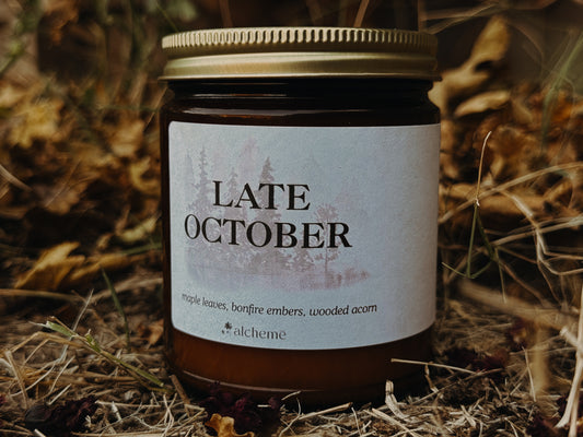 Late October Candle | Maple, Clove & Woodsmoke | Non-Toxic 7.4 oz