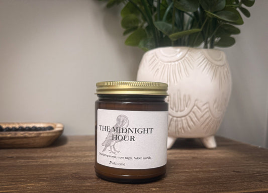 Midnight Hour Candle | Leather, Cedar & Sandalwood | Non-Toxic 7.4 oz