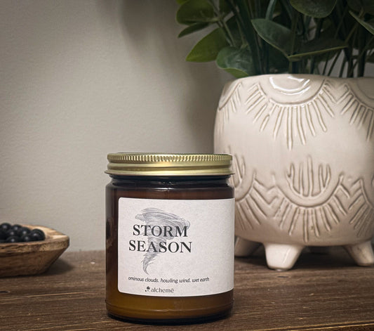 Storm Season Candle | Petrichor, Oakmoss & Cut Grass | Non-Toxic 7.4 oz